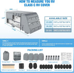 MOFEEZ Class C RV Cover 29-32ft, 9 Layers Top Waterproof Motorhome Cover - image 6