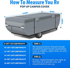 MOFEEZ Pop Up Folding Camper Cover, 9 Layers 8-10ft Tent Trailer Cover - image 7