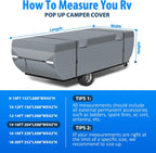 MOFEEZ Pop Up Folding Camper Cover, 9 Layers 14-16ft Tent Trailer Cover - image 7