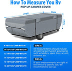 MOFEEZ Pop Up Folding Camper Cover, 9 Layers 10-12ft Tent Trailer Cover - image 7