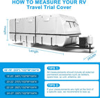 Mofeez Travel Trailer RV Cover 420D Oxford 16'-18' Camper Cover RV Covers - image 7