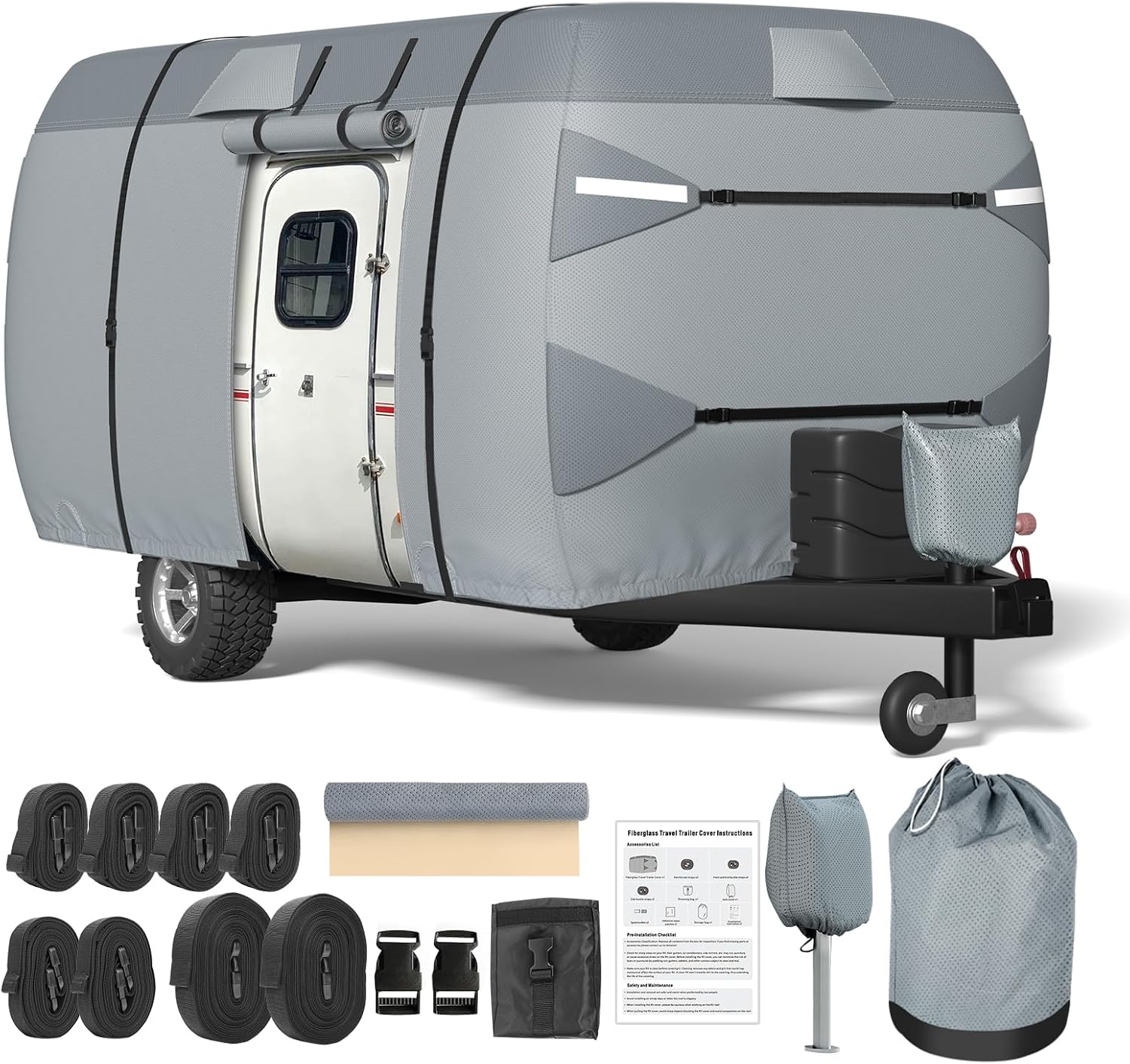 MOFEEZ Fiberglass Travel Trailer Cover 8-10 ft
