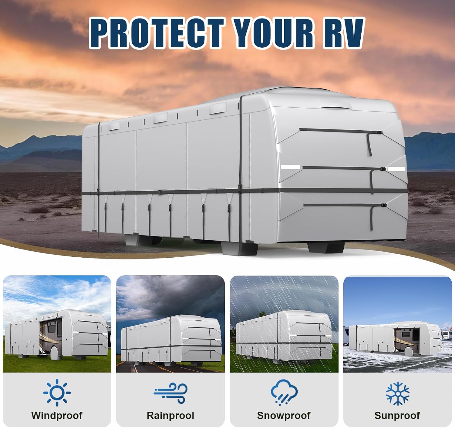 MOFEEZ Class A RV Cover 31-34ft, 420D Oxford Fabric Class A Motorhome Cover - image 7