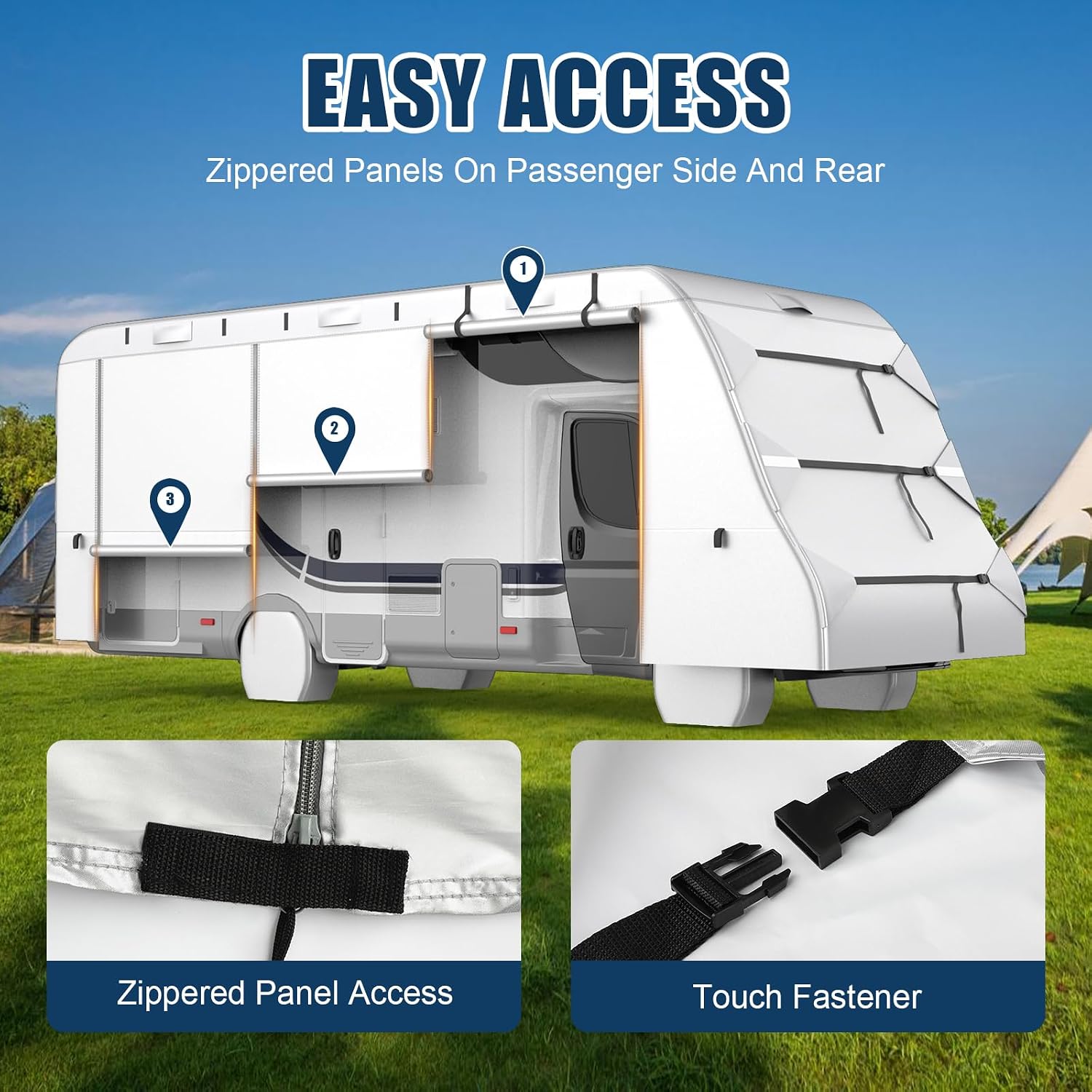 MOFEEZ Class C RV Cover 26-29ft, 420D Oxford Fabric Class C Motorhome Cover - image 4