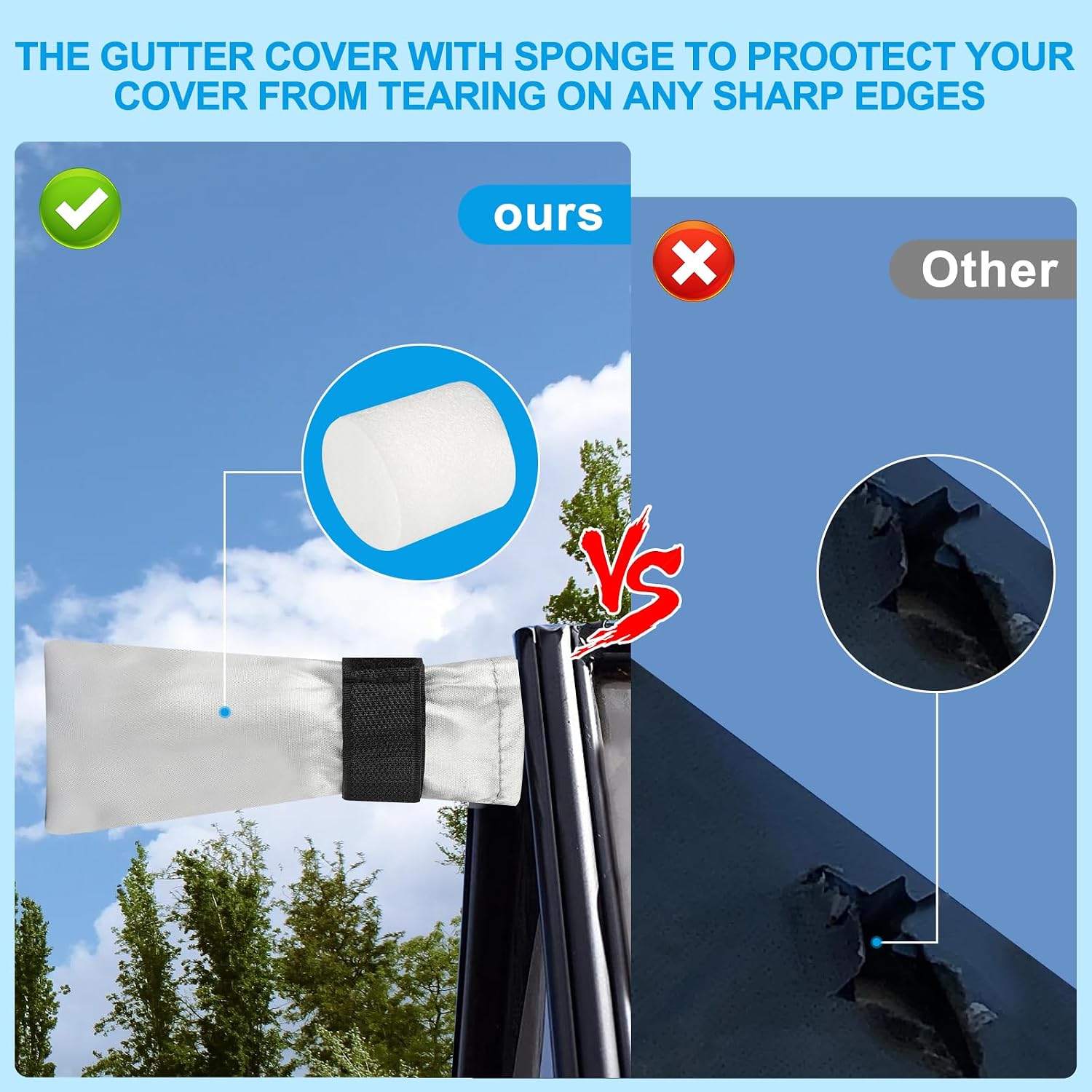 Mofeez Oxford Fabric Travel Trailer RV Cover, Camper Cover with 420D Oxford for The Top, 27'-30' Tearproof Waterproof Windproof Travel Trailer Cover with 4 Tire Covers, Jack Cover and Zippered Doors - image 2
