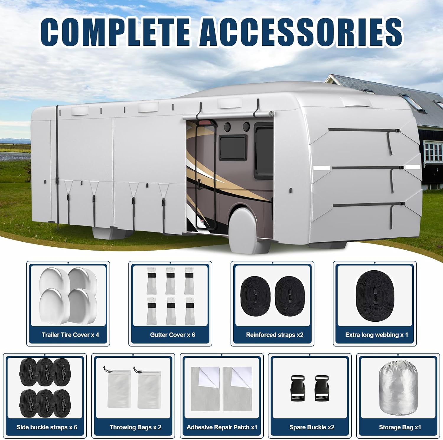 MOFEEZ Class A RV Cover 37-40ft, 420D Oxford Fabric Class A Motorhome Cover - image 9