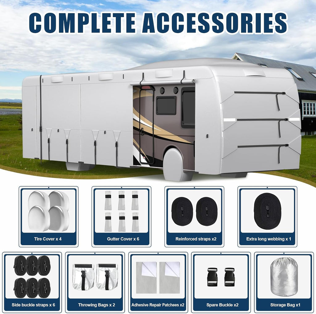 MOFEEZ Class A RV Cover 31-34ft, 420D Oxford Fabric Class A Motorhome Cover - image 9