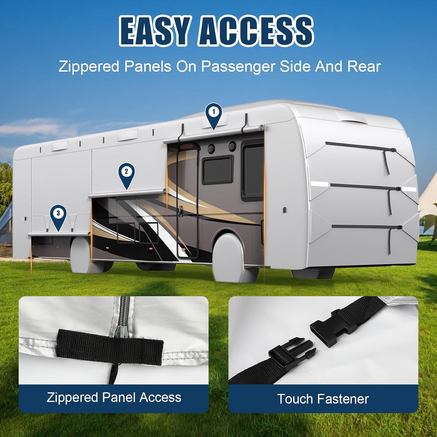 MOFEEZ Class A RV Cover 31-34ft, 420D Oxford Fabric Class A Motorhome Cover - image 5