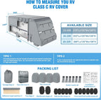 MOFEEZ Class C RV Cover 23-26ft, 9 Layers Top Waterproof Camper Cover - image 6