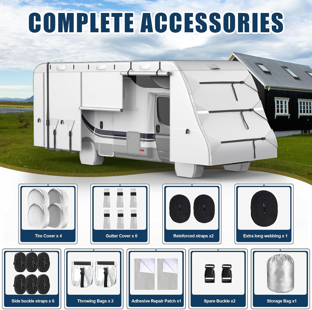 MOFEEZ Class C RV Cover 23-26ft, 420D Oxford Fabric Class C Motorhome Cover - image 6