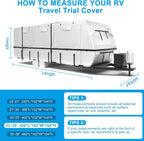 Mofeez Oxford Fabric Travel Trailer RV Cover, Camper Cover with 420D Oxford for The Top, 33'-35' Tearproof Waterproof Windproof Travel Trailer Cover with 4 Tire Covers, Jack Cover and Zippered Doors - image 7