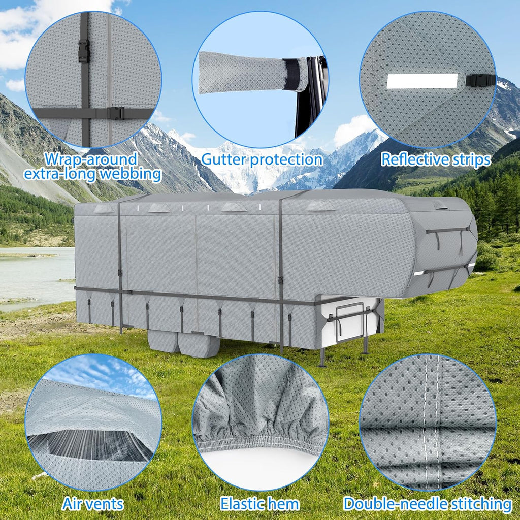 MOFEEZ 5th Wheel RV Cover 37-41ft, 9 Layers Top Fifth Wheel Camper Cover - image 6