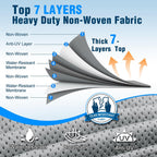 Mofeez RV Cover, 22-24ft Travel Trailer Cover, Heavy Duty 7 Layer Top Anti-UV Windproof Waterproof Camper Toy Hauler Cover with Tire Cover, Gutter Cover, Jack Cover - image 4
