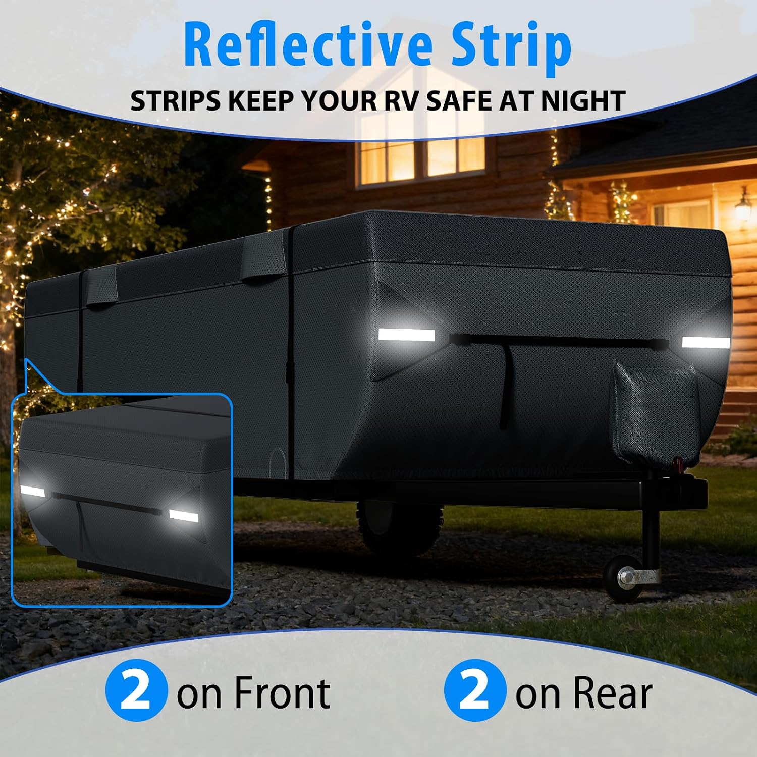 MOFEEZ Pop Up Folding Camper Cover, 9 Layers 8-10ft Tent Trailer Cover - image 8