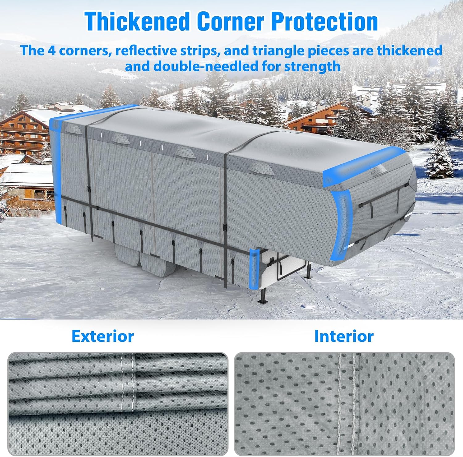 MOFEEZ 5th Wheel RV Cover 37-41ft, 9 Layers Top Fifth Wheel Camper Cover - image 9