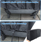 MOFEEZ 8ft Firewood Log Rack Cover Outdoor, Waterproof Weather Resistant Solid 600D Oxford PVC Coating Fabric (Black, 96" L x 24" W x 42" H) - image 4