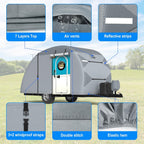 MOFEEZ Teardrop Camper Cover, 12-15ft RV Cover for Rpod with Jack Cover - image 6
