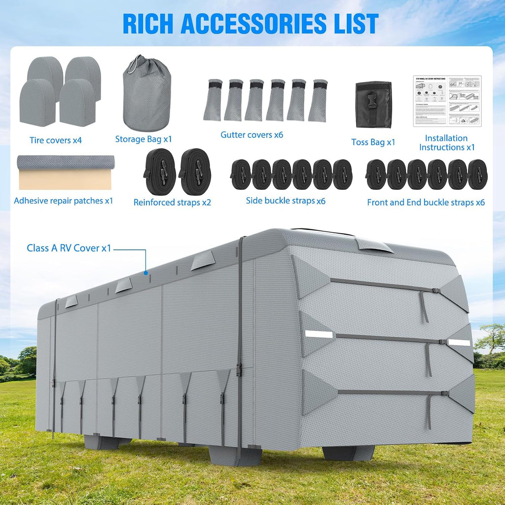 MOFEEZ Class A RV Cover 31-34ft, 9 Layers Top Waterproof Motorhome Cover - image 6