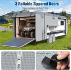 Mofeez RV Cover, 22-24ft Travel Trailer Cover, Heavy Duty 7 Layer Top Anti-UV Windproof Waterproof Camper Toy Hauler Cover with Tire Cover, Gutter Cover, Jack Cover - image 5