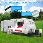 Mofeez Oxford Fabric Travel Trailer RV Cover, Camper Cover with 420D Oxford for The Top, 27'-30' Tearproof Waterproof Windproof Travel Trailer Cover with 4 Tire Covers, Jack Cover and Zippered Doors - image 4