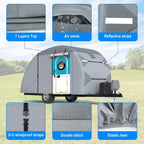 MOFEEZ Teardrop Camper Cover, 5-8ft RV Cover for Rpod with Jack Cover - image 6