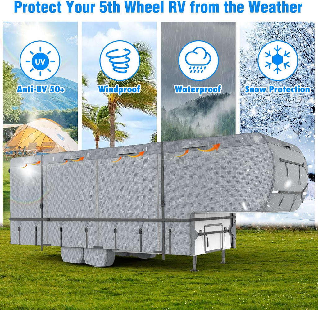 MOFEEZ 5th Wheel RV Cover 26-29ft, 9 Layers Top Fifth Wheel Camper Cover - image 3