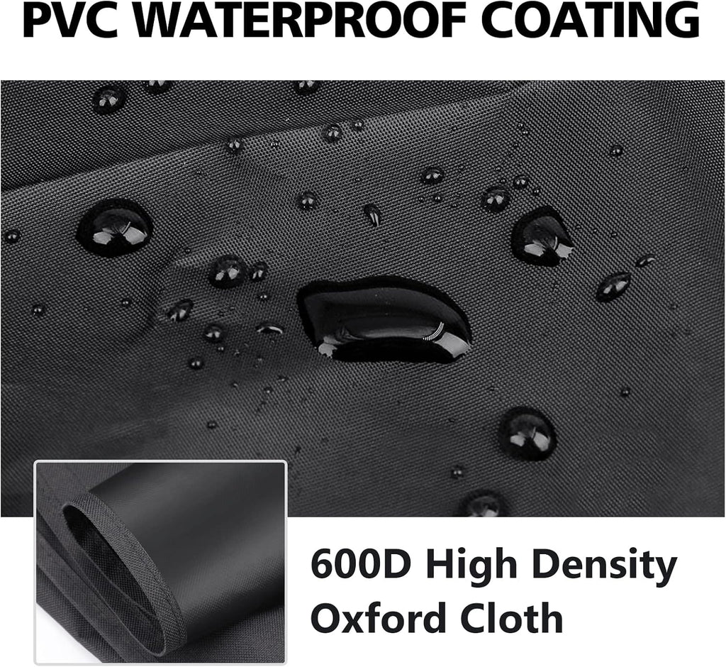 MOFEEZ 8ft Firewood Log Rack Cover Outdoor, Waterproof Weather Resistant Solid 600D Oxford PVC Coating Fabric (Black, 96" L x 24" W x 42" H) - image 3