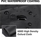 MOFEEZ 8ft Firewood Log Rack Cover Outdoor, Waterproof Weather Resistant Solid 600D Oxford PVC Coating Fabric (Black, 96" L x 24" W x 42" H) - image 3