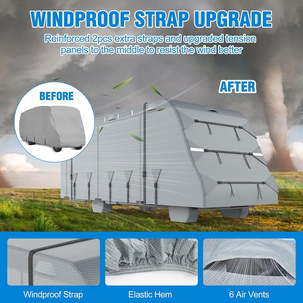 MOFEEZ Class C RV Cover 26-29ft, 9 Layers Top Waterproof Motorhome Cover - image 5
