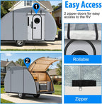 MOFEEZ Teardrop Camper Cover, 10-12ft RV Cover for Rpod with Jack Cover - image 5