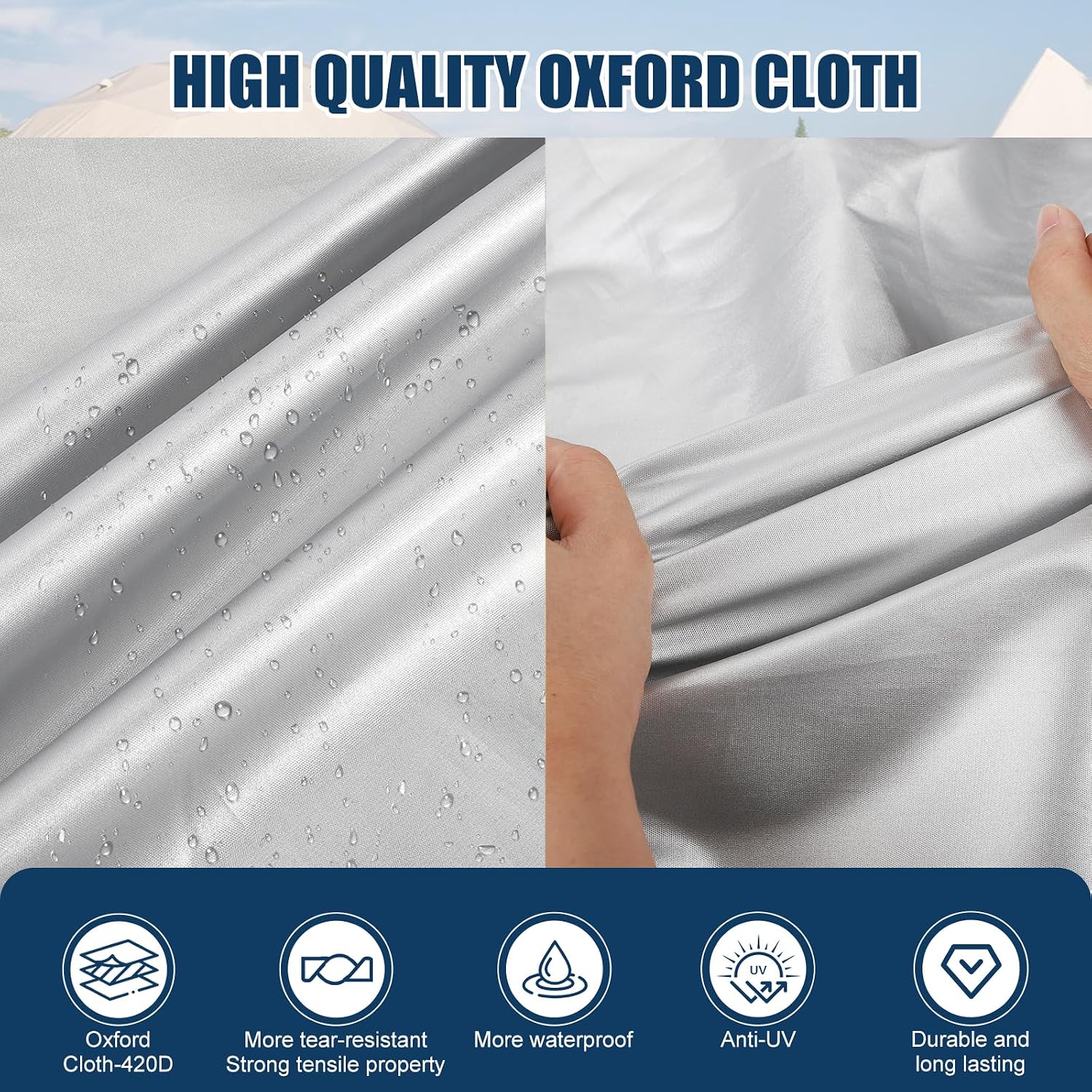 MOFEEZ 5th Wheel RV Cover 37-41ft, 420D Oxford Fabric Fifth Wheel Cover - image 2
