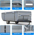 MOFEEZ Pop Up Folding Camper Cover, 9 Layers 10-12ft Tent Trailer Cover - image 5