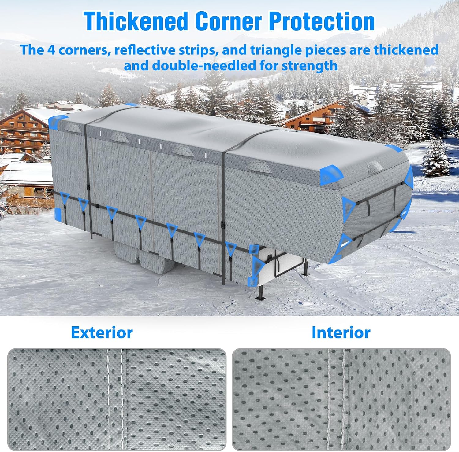 MOFEEZ 5th Wheel RV Cover 26-29ft, 9 Layers Top Fifth Wheel Camper Cover - image 9