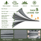 Mofeez Travel Trailer RV Cover 9 Layers for 33'-35' Camper Cover RV Covers