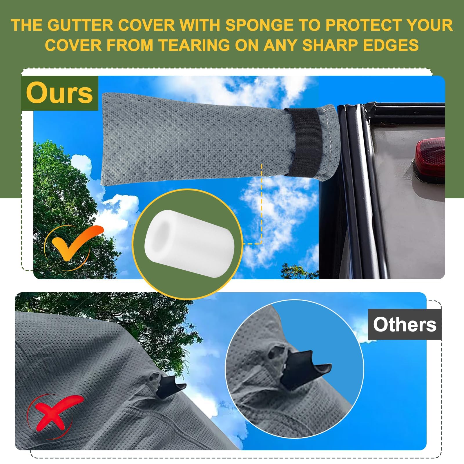 Mofeez Travel Trailer RV Cover 9 Layers for 20'-22' Camper Cover RV Covers