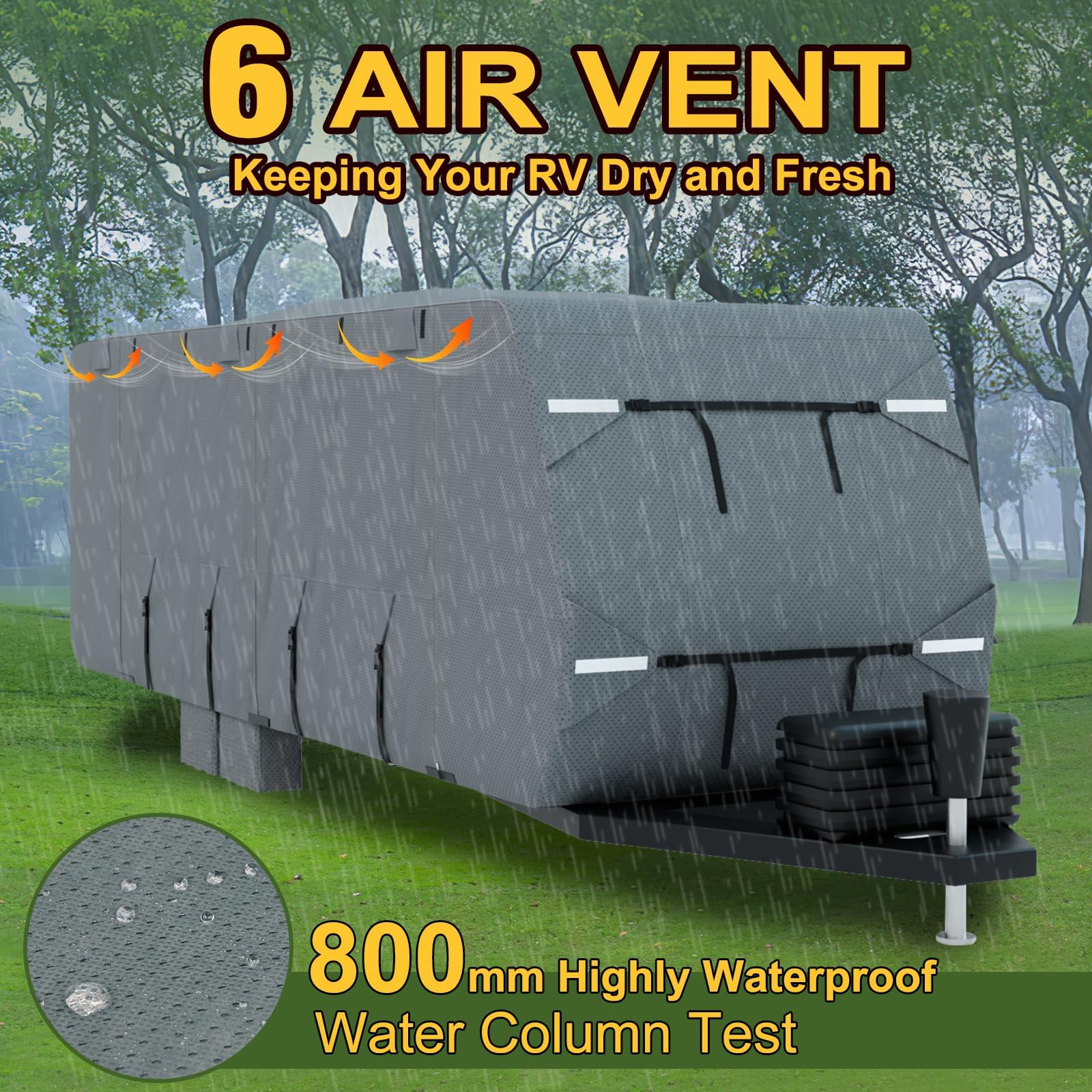 Mofeez Travel Trailer RV Cover 9 Layers for 20'-22' Camper Cover RV Covers
